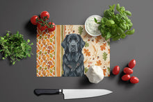 Load image into Gallery viewer, Black Newfoundland Heirloom Fall Glass Cutting Board
