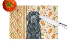 Load image into Gallery viewer, Black Newfoundland Heirloom Fall Glass Cutting Board