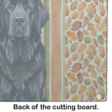 Load image into Gallery viewer, Black Newfoundland Heirloom Fall Glass Cutting Board
