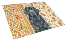 Load image into Gallery viewer, Black Newfoundland Heirloom Fall Glass Cutting Board