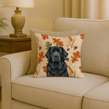 Load image into Gallery viewer, Black Newfoundland Heirloom Fall Throw Pillow
