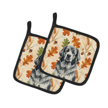 Load image into Gallery viewer, Gray Newfoundland Heirloom Fall Pair of Pot Holders