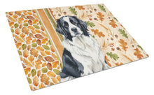 Load image into Gallery viewer, Landseer Newfoundland Heirloom Fall Glass Cutting Board
