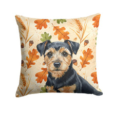 Load image into Gallery viewer, Black and Tan Norfolk Terrier Heirloom Fall Throw Pillow