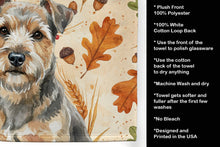 Load image into Gallery viewer, Grizzle and Tan Norfolk Terrier Heirloom Fall Kitchen Towel