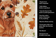 Load image into Gallery viewer, Red Norfolk Terrier Heirloom Fall Kitchen Towel