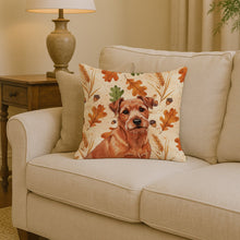 Load image into Gallery viewer, Red Norfolk Terrier Heirloom Fall Throw Pillow