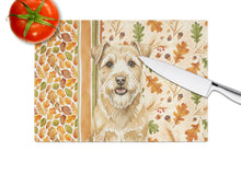 Load image into Gallery viewer, Wheaten Norfolk Terrier Heirloom Fall Glass Cutting Board