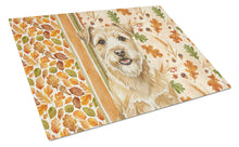 Load image into Gallery viewer, Wheaten Norfolk Terrier Heirloom Fall Glass Cutting Board