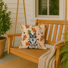 Load image into Gallery viewer, Norwegian Elkhound Heirloom Fall Throw Pillow