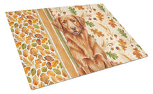 Load image into Gallery viewer, Copper Nova Scotia Duck Tolling Retriever Heirloom Fall Glass Cutting Board