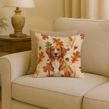 Load image into Gallery viewer, Orange Nova Scotia Duck Tolling Retriever Heirloom Fall Throw Pillow