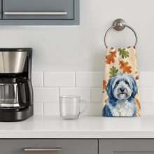 Load image into Gallery viewer, Blue and White Old English Sheepdog Heirloom Fall Kitchen Towel