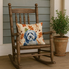 Load image into Gallery viewer, Blue and White Old English Sheepdog Heirloom Fall Throw Pillow