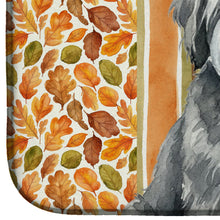 Load image into Gallery viewer, Gray and White Old English Sheepdog Heirloom Fall Dish Drying Mat