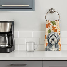 Load image into Gallery viewer, Gray and White Old English Sheepdog Heirloom Fall Kitchen Towel