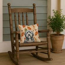 Load image into Gallery viewer, Gray and White Old English Sheepdog Heirloom Fall Throw Pillow