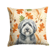 Load image into Gallery viewer, Gray and White Old English Sheepdog Heirloom Fall Throw Pillow