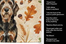 Load image into Gallery viewer, Black and Tan Otterhound Heirloom Fall Kitchen Towel