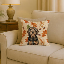 Load image into Gallery viewer, Black and Tan Otterhound Heirloom Fall Throw Pillow