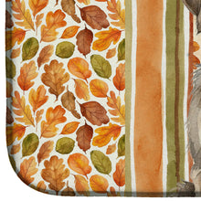 Load image into Gallery viewer, Grizzle and Tan Otterhound Heirloom Fall Dish Drying Mat