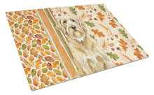 Load image into Gallery viewer, Wheaten and Tan Otterhound Heirloom Fall Glass Cutting Board
