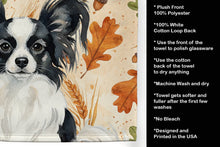 Load image into Gallery viewer, Black and White Papillon Heirloom Fall Kitchen Towel