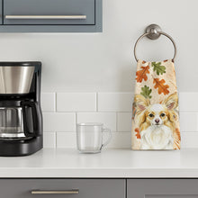 Load image into Gallery viewer, Lemon and White Papillon Heirloom Fall Kitchen Towel
