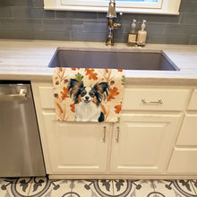 Load image into Gallery viewer, Tricolor Papillon Heirloom Fall Kitchen Towel