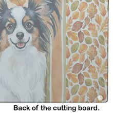 Load image into Gallery viewer, Tricolor Papillon Heirloom Fall Glass Cutting Board