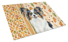 Load image into Gallery viewer, Tricolor Papillon Heirloom Fall Glass Cutting Board