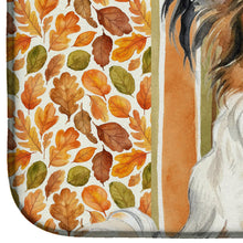 Load image into Gallery viewer, White with Sable Papillon Heirloom Fall Dish Drying Mat