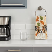 Load image into Gallery viewer, White with Sable Papillon Heirloom Fall Kitchen Towel