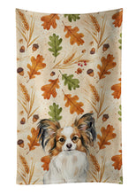 Load image into Gallery viewer, White with Sable Papillon Heirloom Fall Kitchen Towel