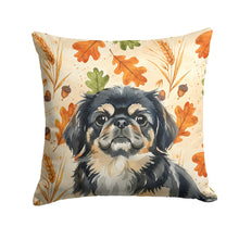 Load image into Gallery viewer, Black and Tan Pekingese Heirloom Fall Throw Pillow