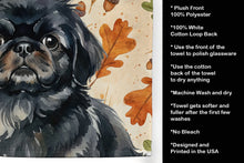 Load image into Gallery viewer, Black Pekingese Heirloom Fall Kitchen Towel