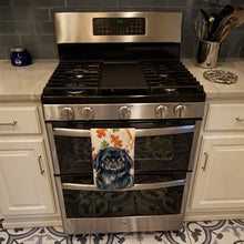Load image into Gallery viewer, Black Pekingese Heirloom Fall Kitchen Towel