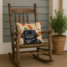 Load image into Gallery viewer, Black Pekingese Heirloom Fall Throw Pillow