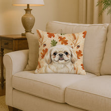 Load image into Gallery viewer, Cream Pekingese Heirloom Fall Throw Pillow