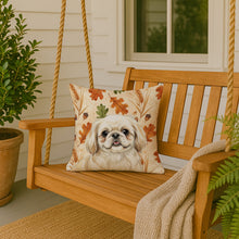 Load image into Gallery viewer, Cream Pekingese Heirloom Fall Throw Pillow