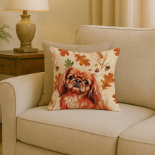 Load image into Gallery viewer, Red Pekingese Heirloom Fall Throw Pillow