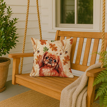 Load image into Gallery viewer, Red Pekingese Heirloom Fall Throw Pillow