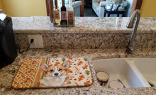 Load image into Gallery viewer, Corgi Heirloom Fall Dish Drying Mat