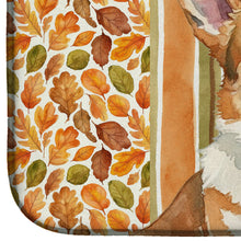 Load image into Gallery viewer, Corgi Heirloom Fall Dish Drying Mat