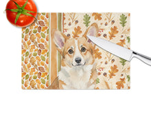 Load image into Gallery viewer, Corgi Heirloom Fall Glass Cutting Board