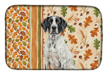 Load image into Gallery viewer, Black and White Pointer Heirloom Fall Dish Drying Mat