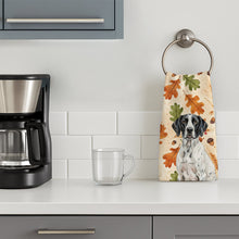 Load image into Gallery viewer, Black and White Pointer Heirloom Fall Kitchen Towel