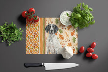 Load image into Gallery viewer, Black and White Pointer Heirloom Fall Glass Cutting Board
