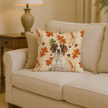 Load image into Gallery viewer, Liver and White Pointer Heirloom Fall Throw Pillow