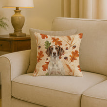 Load image into Gallery viewer, Liver and White Pointer Heirloom Fall Throw Pillow